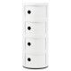 Kartell Componibili kast rond extra large (4 comp.) wit