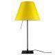 Luceplan Costanzina tafellamp zwart body, kap smart yellow