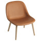 Muuto Fiber Wood fauteuil Silk Leather cognac
