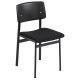 Muuto Loft gestoffeerde stoel zwart, stofsoort Steelcut 190