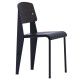 Vitra Standard stoel donker eiken, onderstel Deep Black
