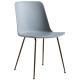 &tradition Rely HW6 stoel lichtblauw, bronzed onderstel