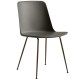 &tradition Rely HW6 stoel stone grey, bronzed onderstel