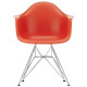 Vitra Eames DAR stoel verchroomd onderstel, poppy red