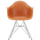 Vitra Eames DAR stoel verchroomd onderstel, rusty orange