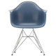 Vitra Eames DAR stoel verchroomd onderstel, zeeblauw