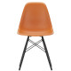 Vitra Eames DSW stoel zwart esdoorn onderstel, rusty orange