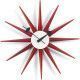 Vitra Sunburst Clock klok rood
